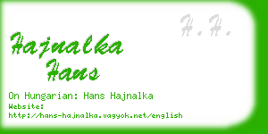 hajnalka hans business card